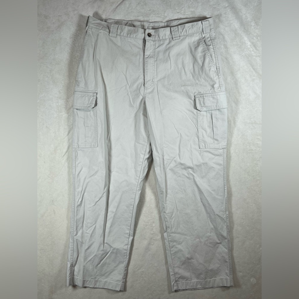 L.L. Bean 38W 29L White Outdoor Tactical Hiking Cargo Working Pants